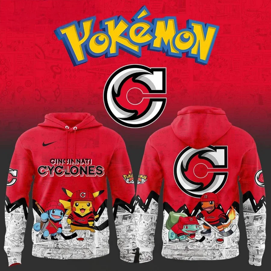 Cincinnati Cyclones x Pokemon New Hoodie Great Gifts For Hockey Fans