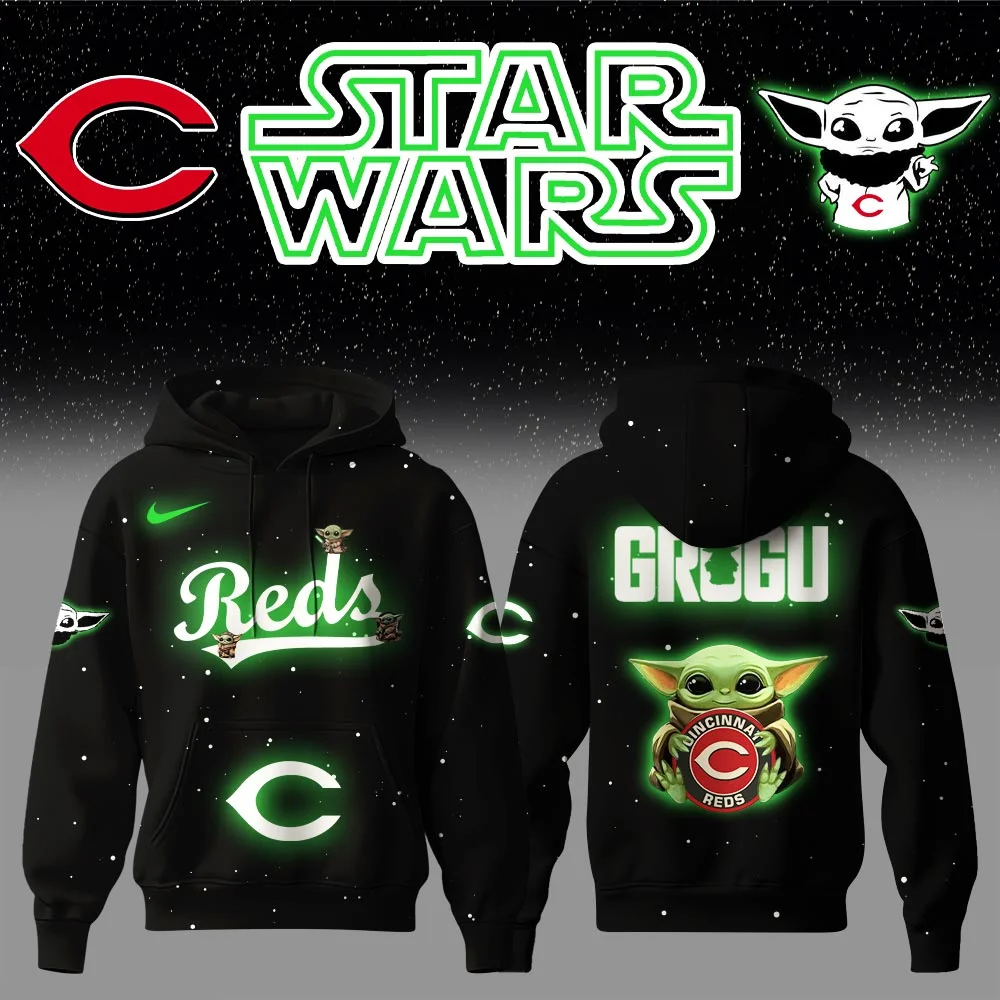 Cincinnati Reds x Stars Wars Baby Yoda Game Night Hoodie