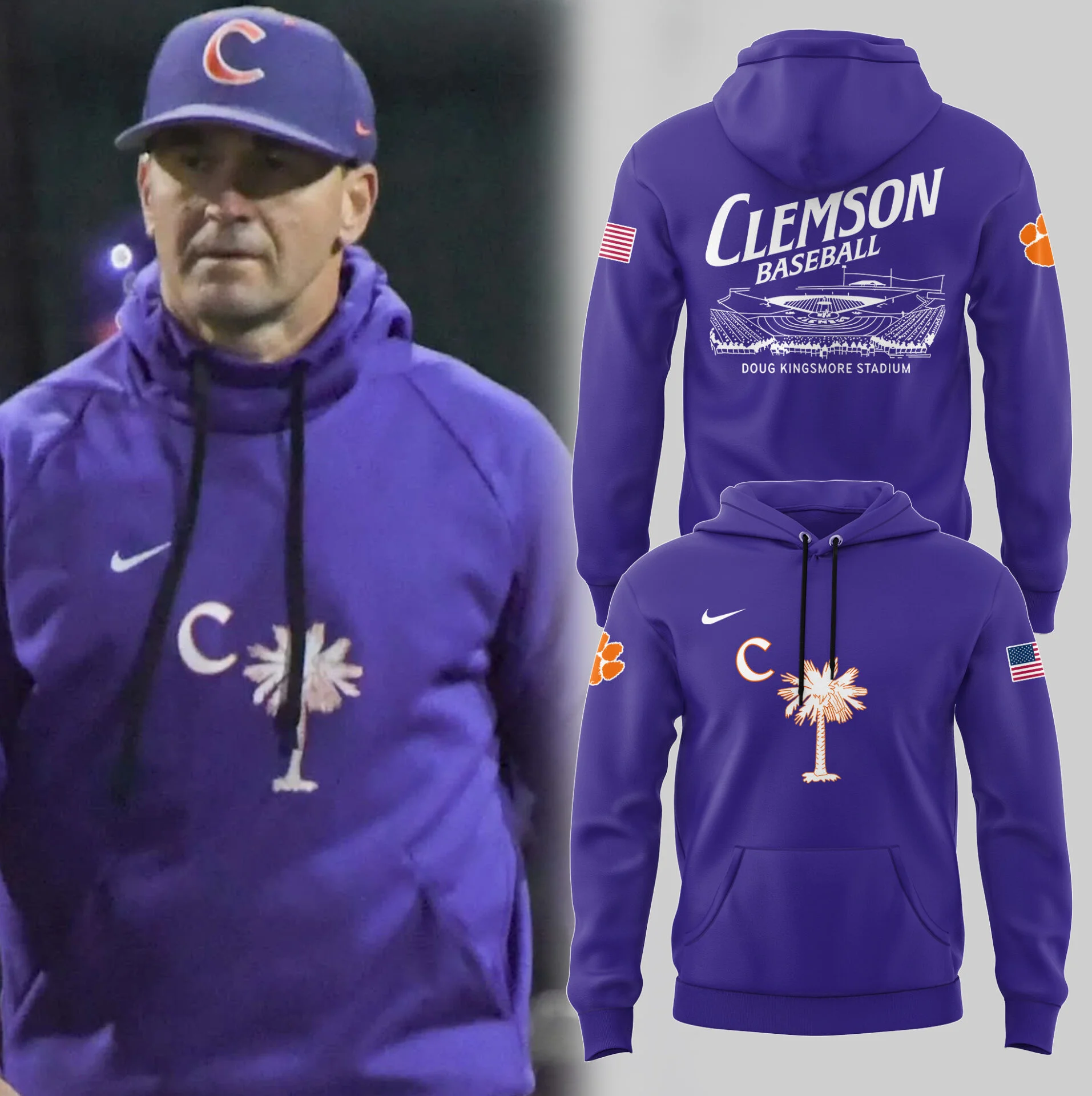 Clemson Baseball Hoodie Best Baseball Gifts Ideas