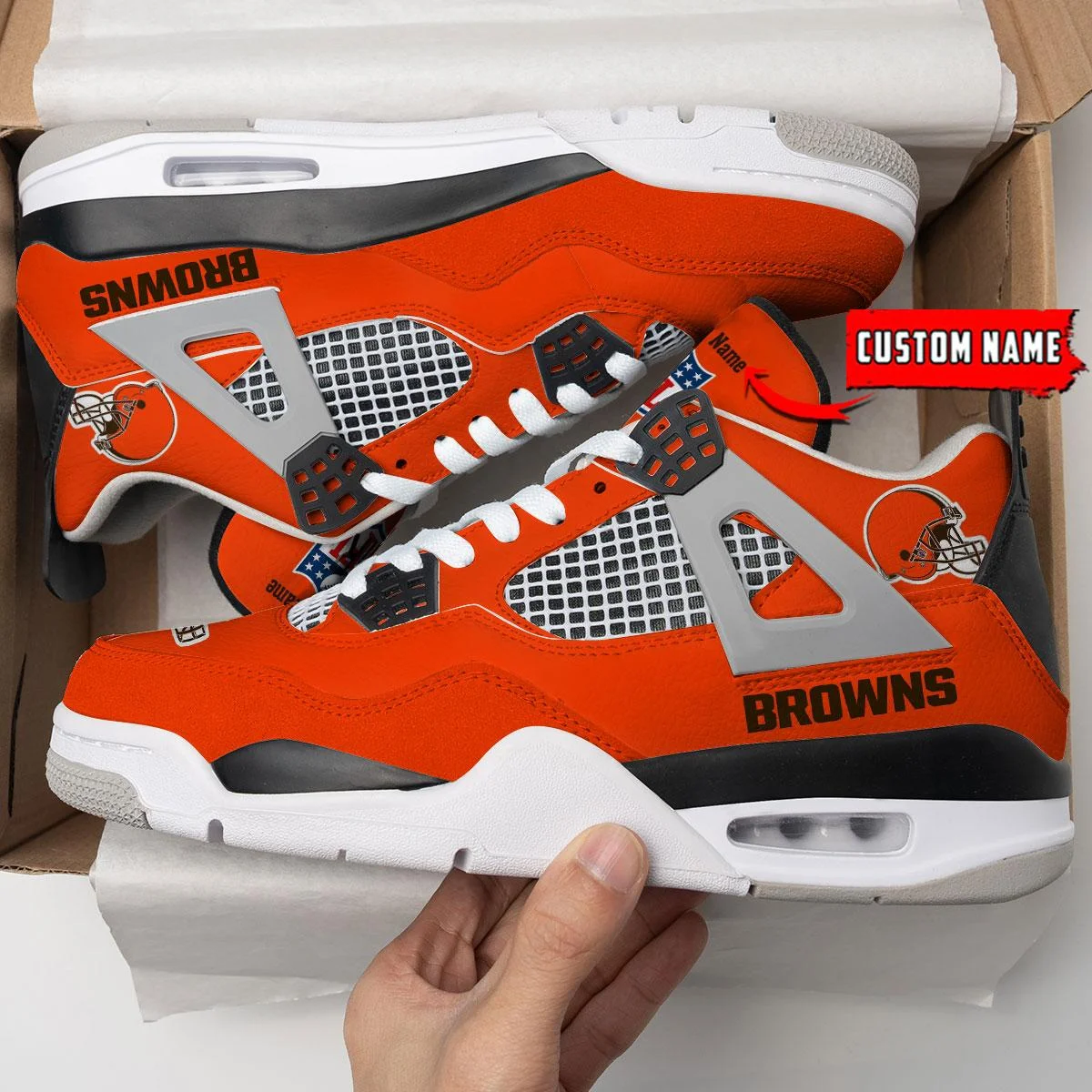 Cleveland Browns AJ4 Sneakers 1