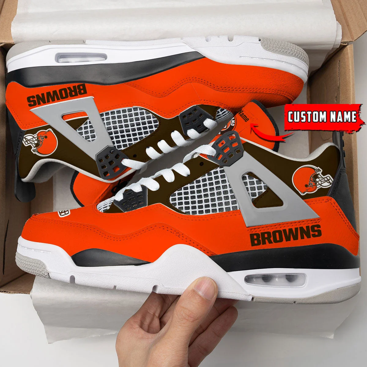 Cleveland Browns AJ4 Sneakers 2