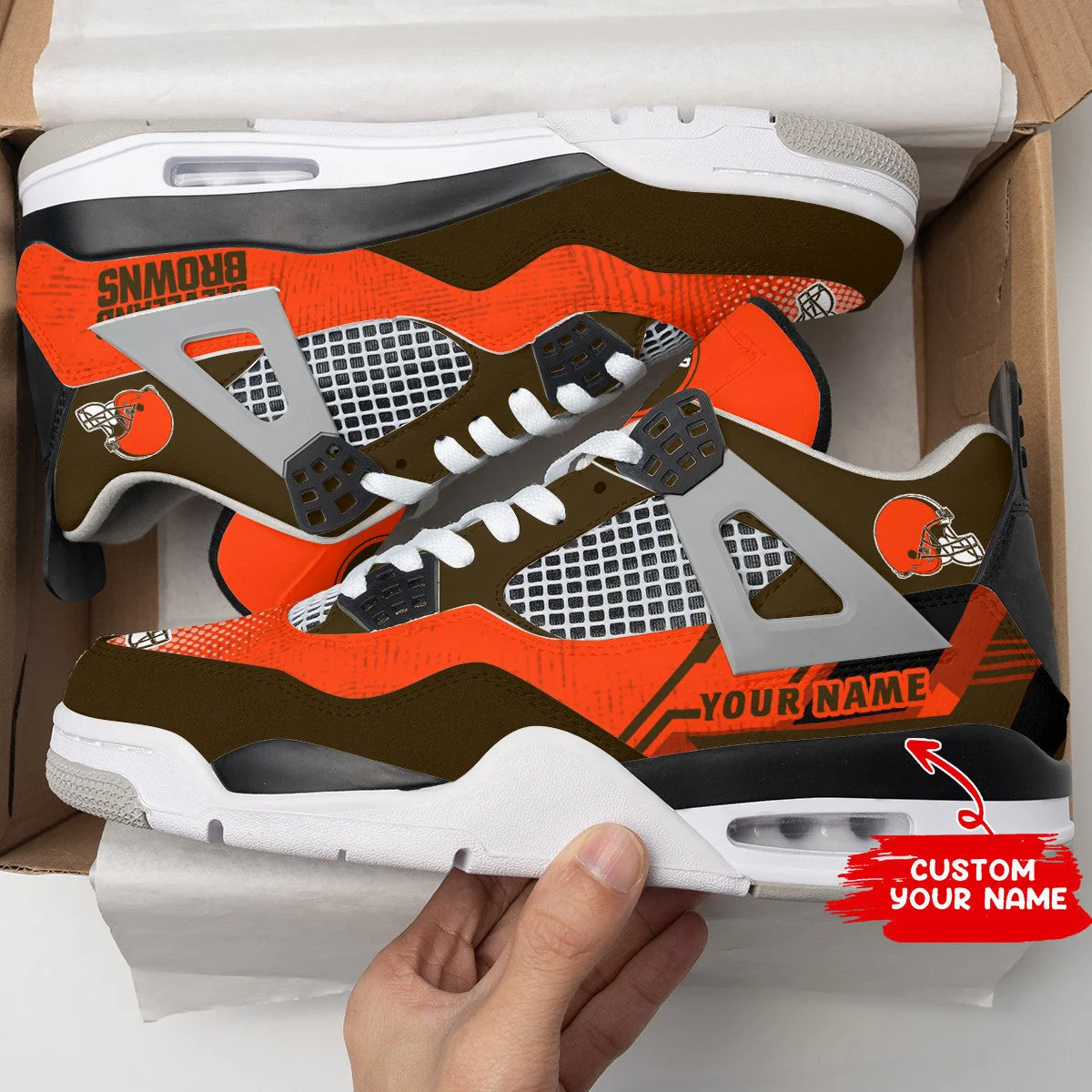 Cleveland Browns AJ4 Sneakers 4