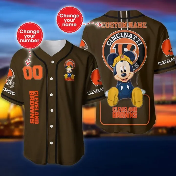 Cleveland Browns Mickey Baseball Jersey 560