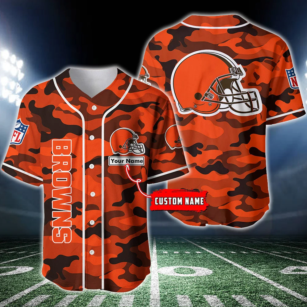 Cleveland Browns Personalized Baseball Jersey 225