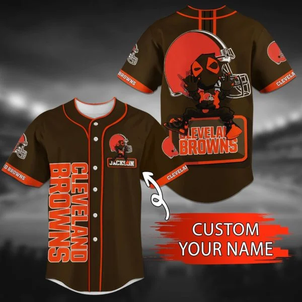 Cleveland Browns Personalized Baseball Jersey 71