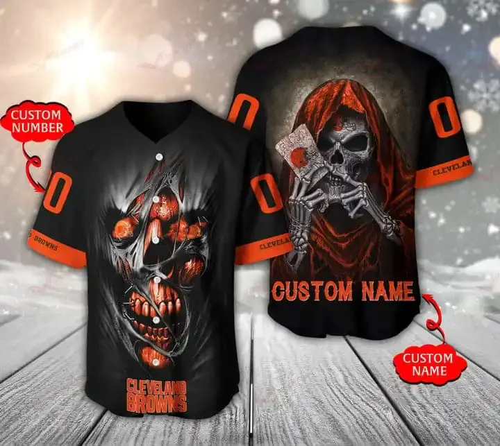 Cleveland Browns Personalized Baseball Jersey 950