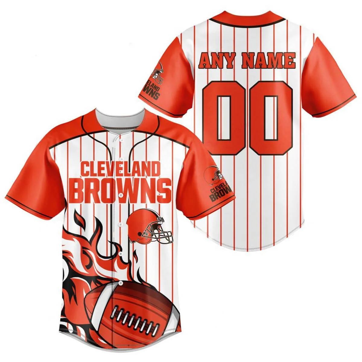 Cleveland Browns Personalized Baseball Jersey 735