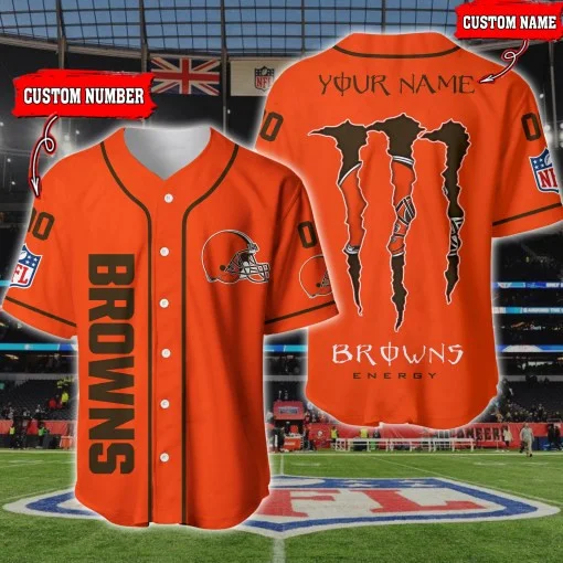 Cleveland Browns Personalized Baseball Jersey 191