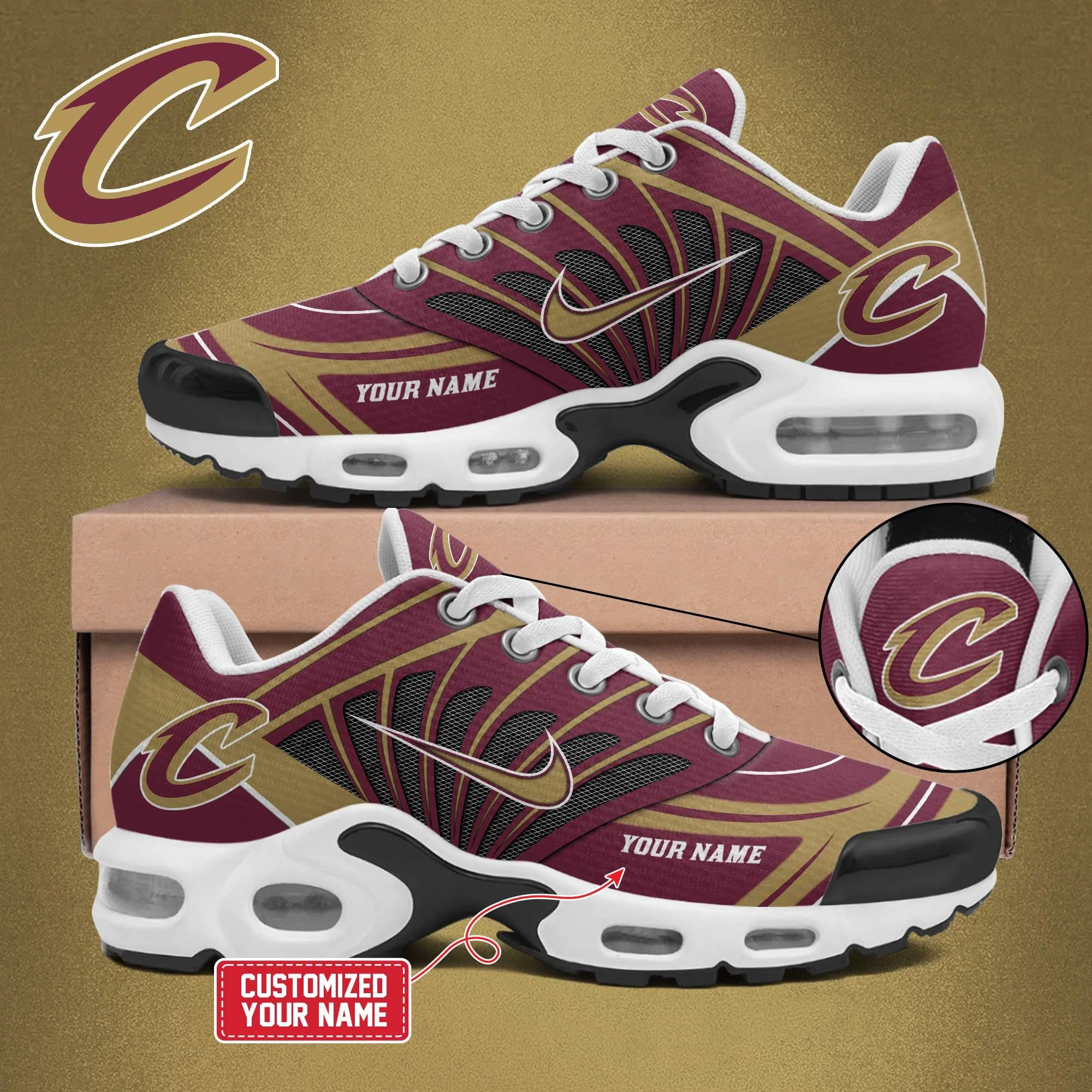Cleveland Cavaliers Air Max Plus Shoes Sneakers For Men And Women