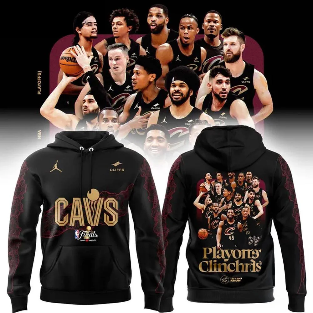 Cleveland Cavaliers NBA PlayOffs Clinched 2025 Hoodie Gifts For Basketball Fan