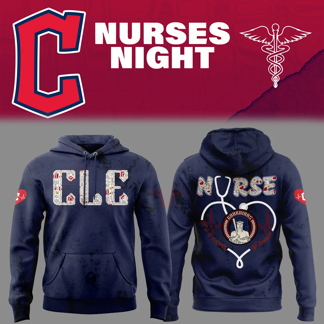 Cleveland Guardians Baseball City Connect Nurses Night White Hoodie Baseball Coach Gift Ideas