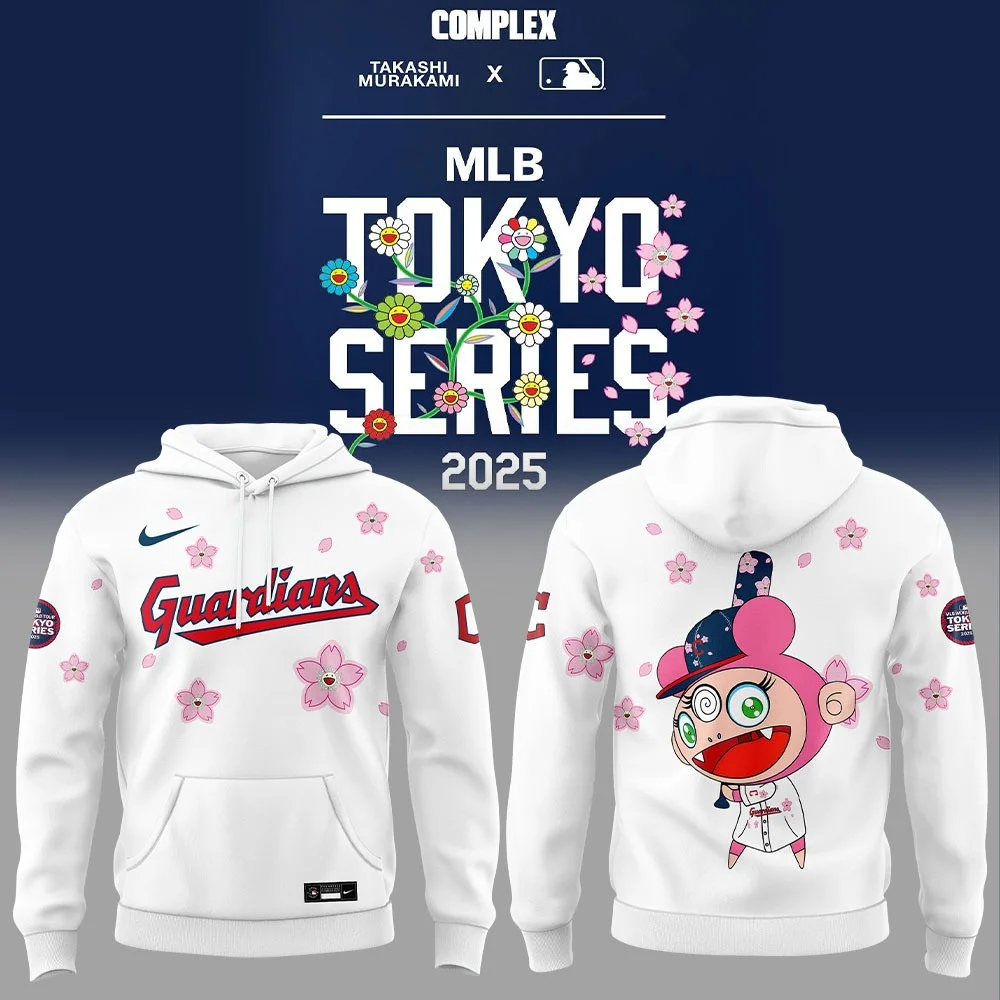 Cleveland Guardians Takashi Murakami X MLB Tokyo Series Hoodie 2025 World Tour Fan Merch