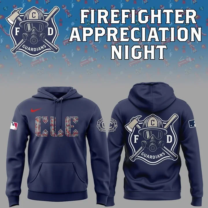 Cleveland Guardians x Firefighter Appreciation Night Hoodie MLB Baseball Fan Merch Apparel