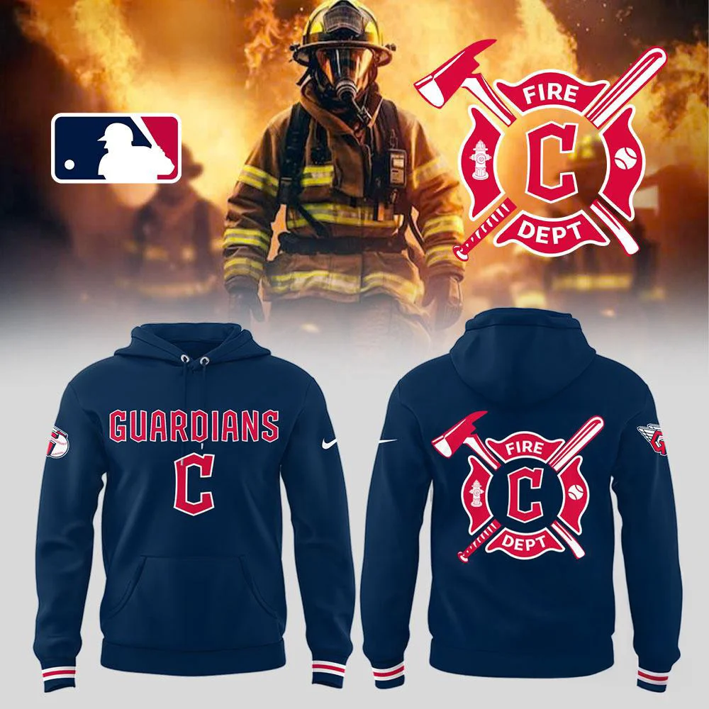 Cleveland Guardians x Firefighter Appreciation Night New Hoodie Basketball