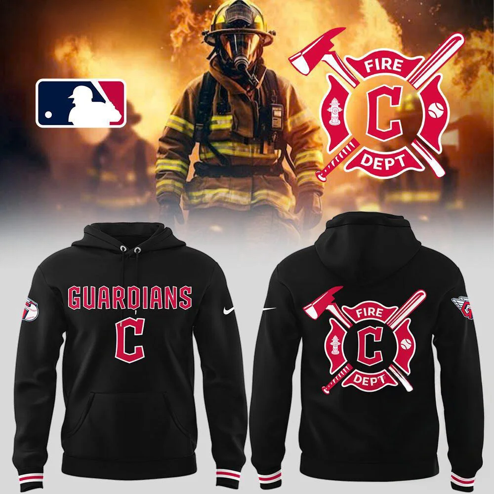 Cleveland Guardians x Firefighter Appreciation Night Hoodie Basketball Enthusiast Gifts