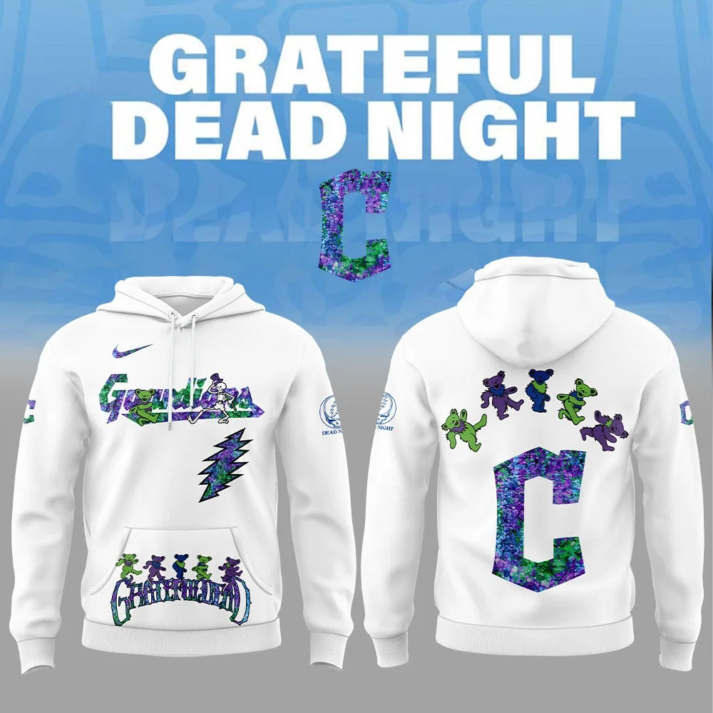 Cleveland Guardians x Grateful Dead Night Hoodie MLB Baseball Lover Fan Merch Gifts