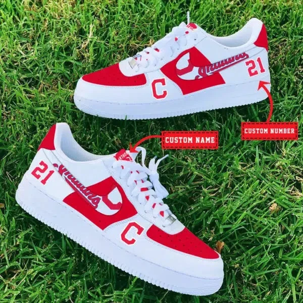 Cleveland Indians MLB Air Low-Top Sneakers Shoes For Men And Women
