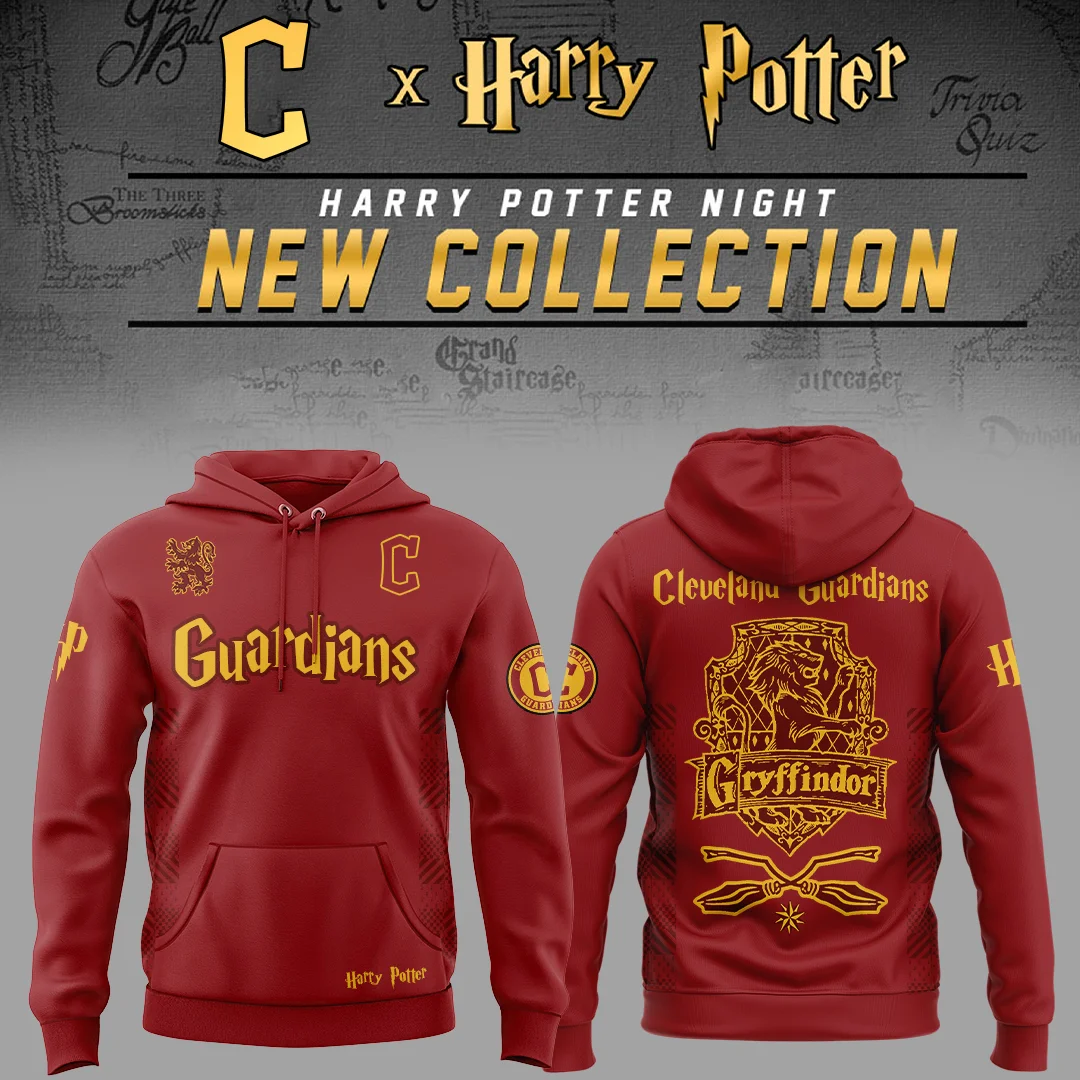 Cleveland Indians x Harry Potter Night Gryffindor House Hoodie Baseball Coach Gift Ideas