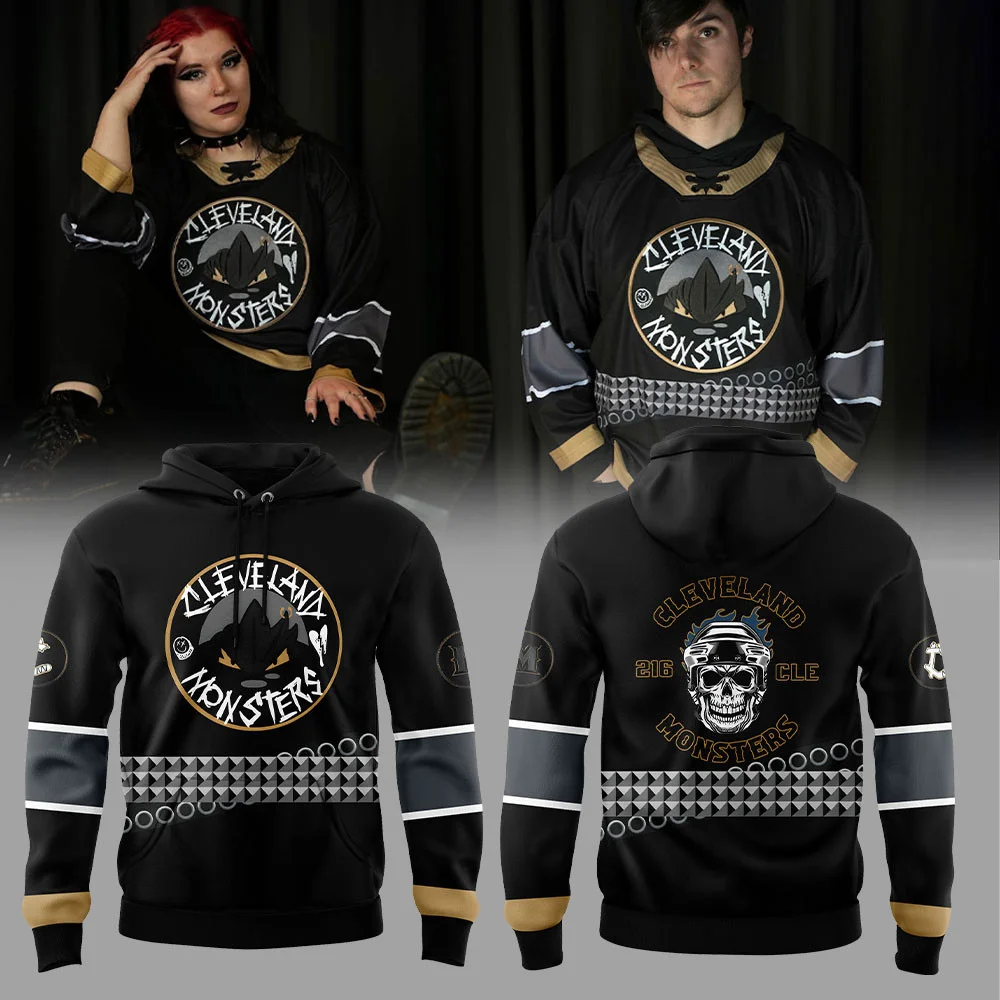 Cleveland Monsters Emo Night Hoodie Ice Hockey