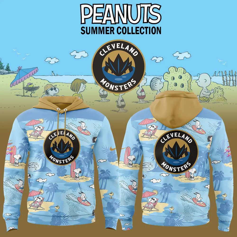 Cleveland Monsters Peanuts Summer Collection Hoodie Unique Gifts For Hockey Lovers