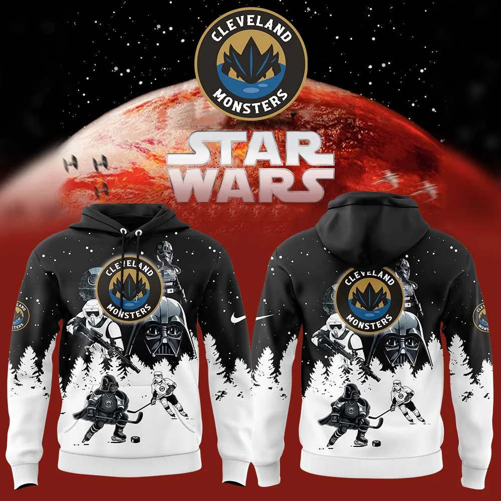 Cleveland Monsters Star Wars Uniform Hoodie Best Gifts For Hockey Fans