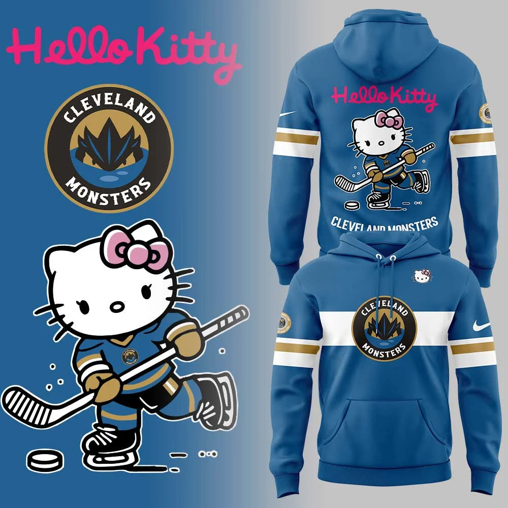 Cleveland Monsters x Hello Kitty Hoodie Presents For Hockey Lovers