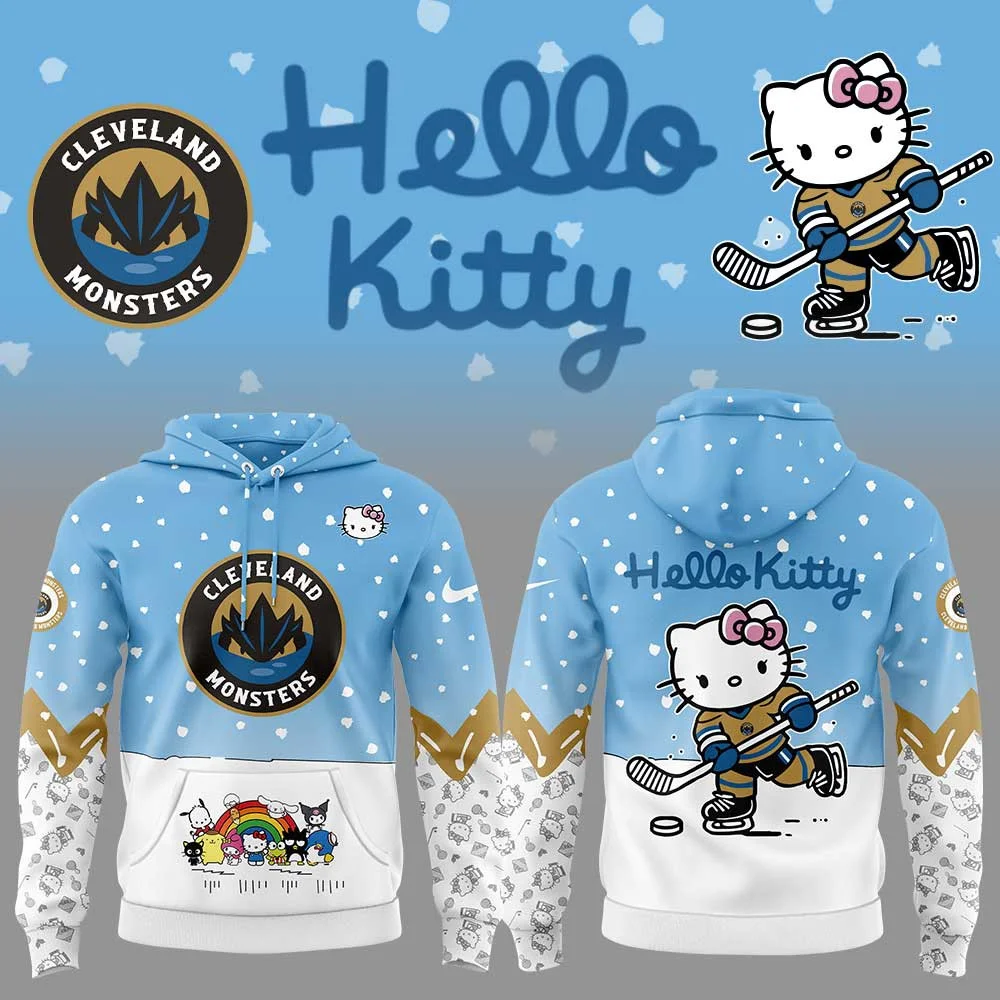Cleveland Monsters x Hello Kitty Hoodie Unique Gifts For Hockey Fans
