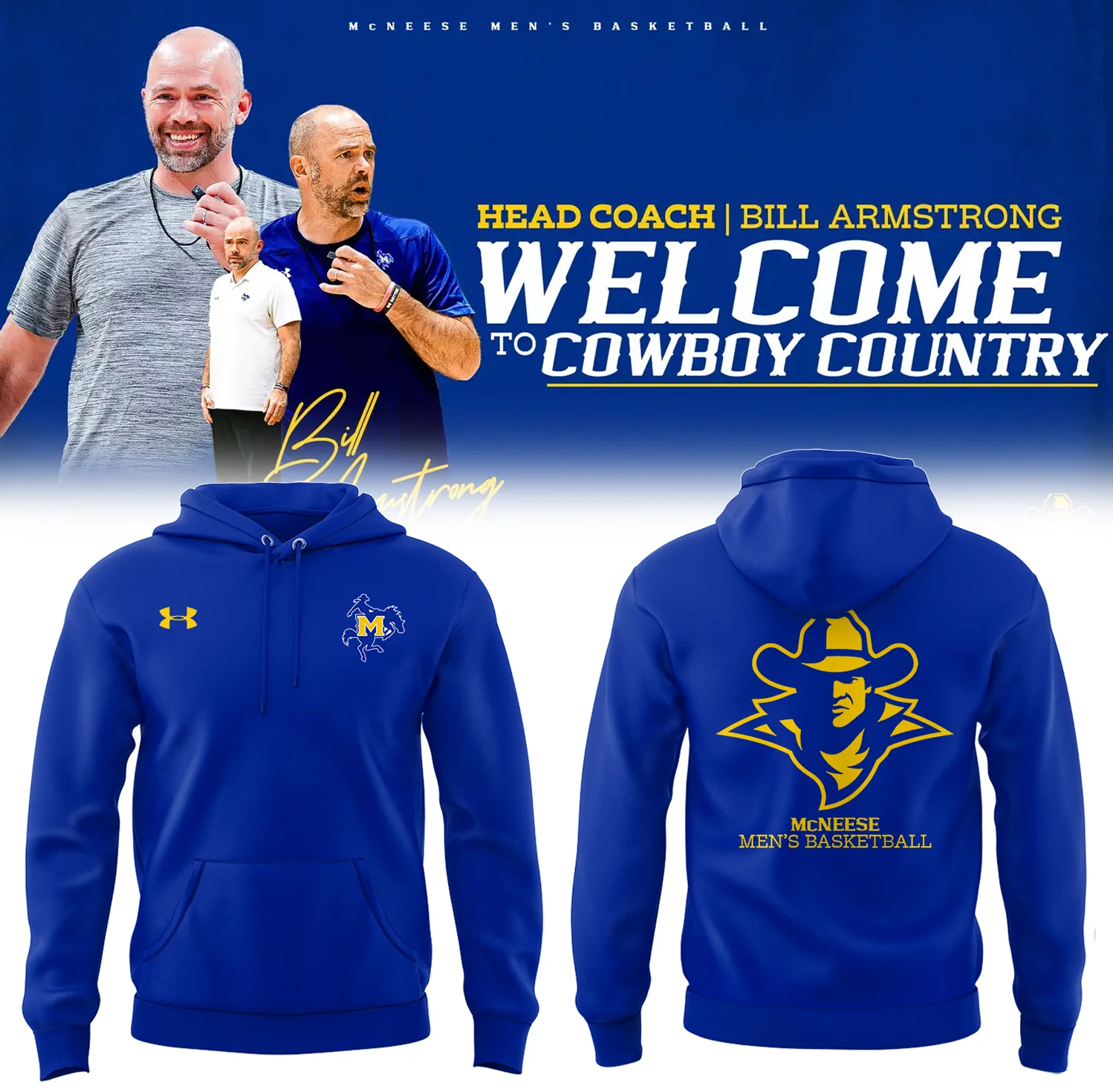 Coach Bill Armstrong McNeese Men's Basketball Hoodie Presents For Basketball Players