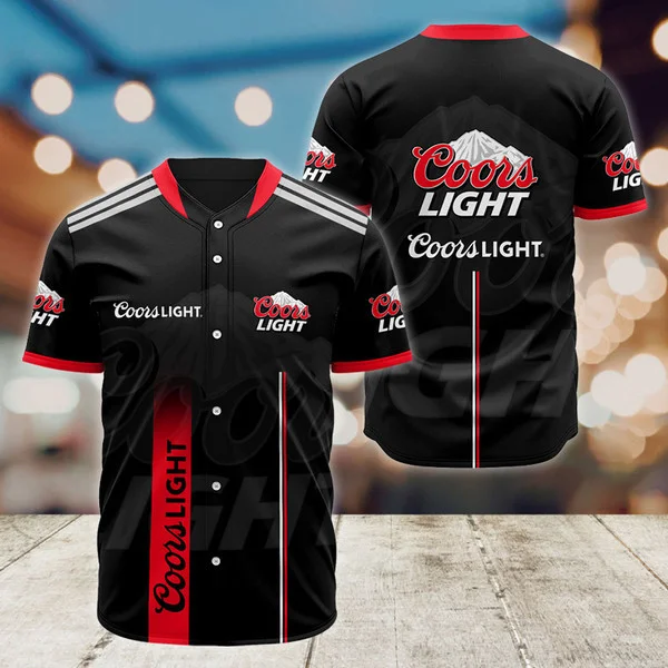 Coors Light Black Label Logo Baseball Jersey Style8181