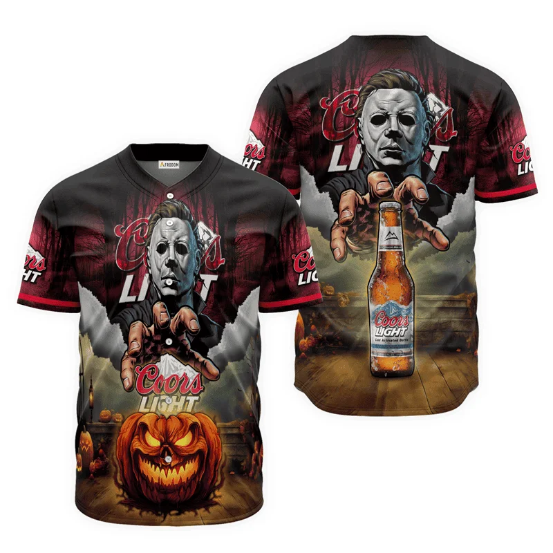 Coors Light Halloween Michael Myers Baseball Jersey Style5468