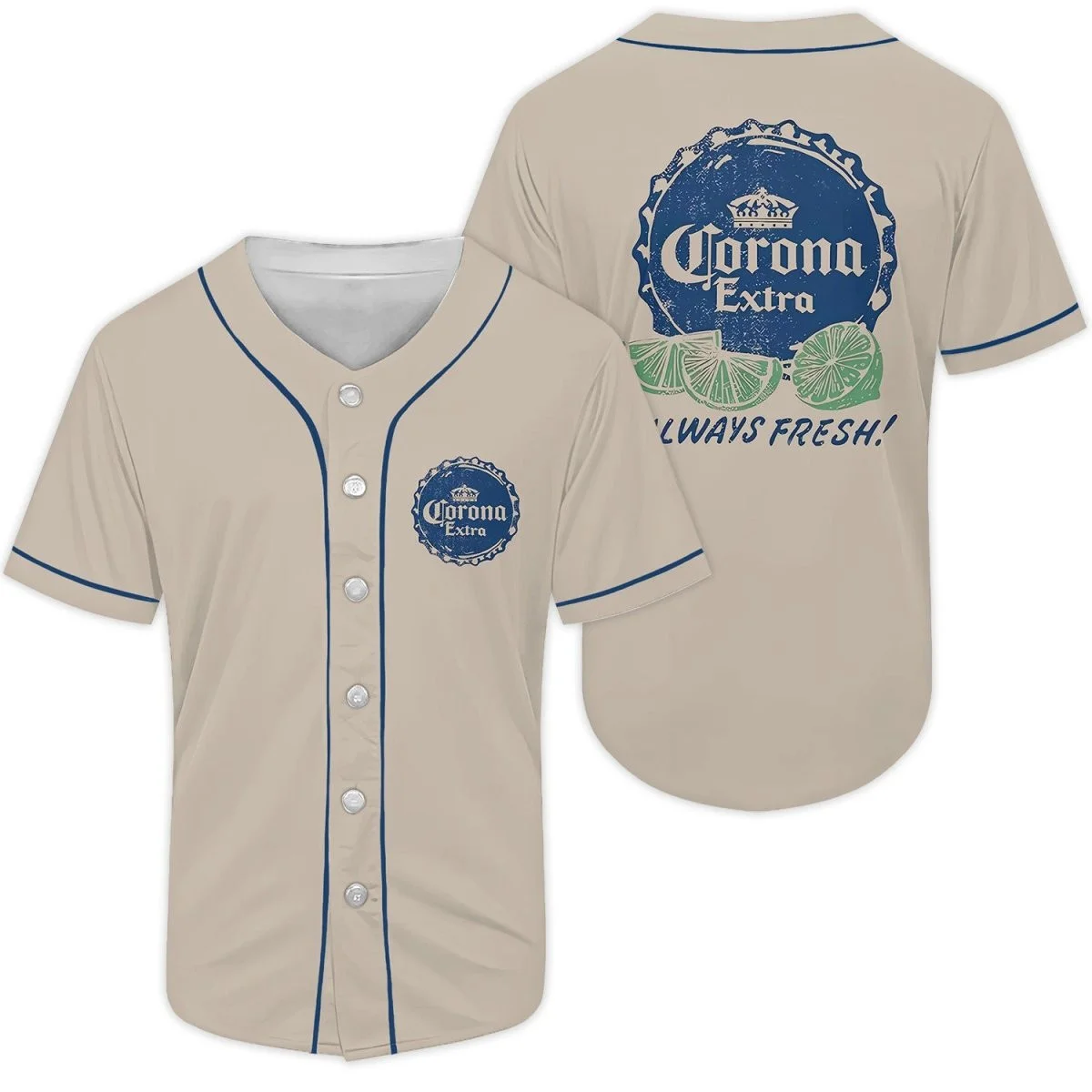 Corona Extra Alway Fresh Baseball Jersey Style7828