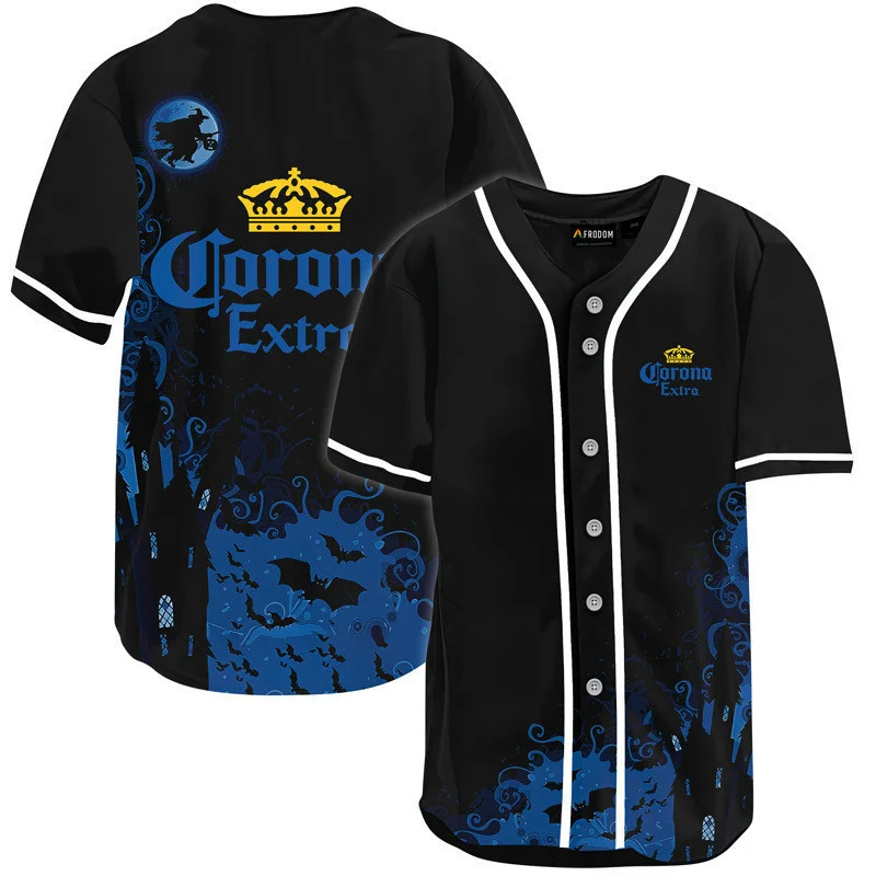 Corona Extra Black Halloween Witch Baseball Jersey Style2830