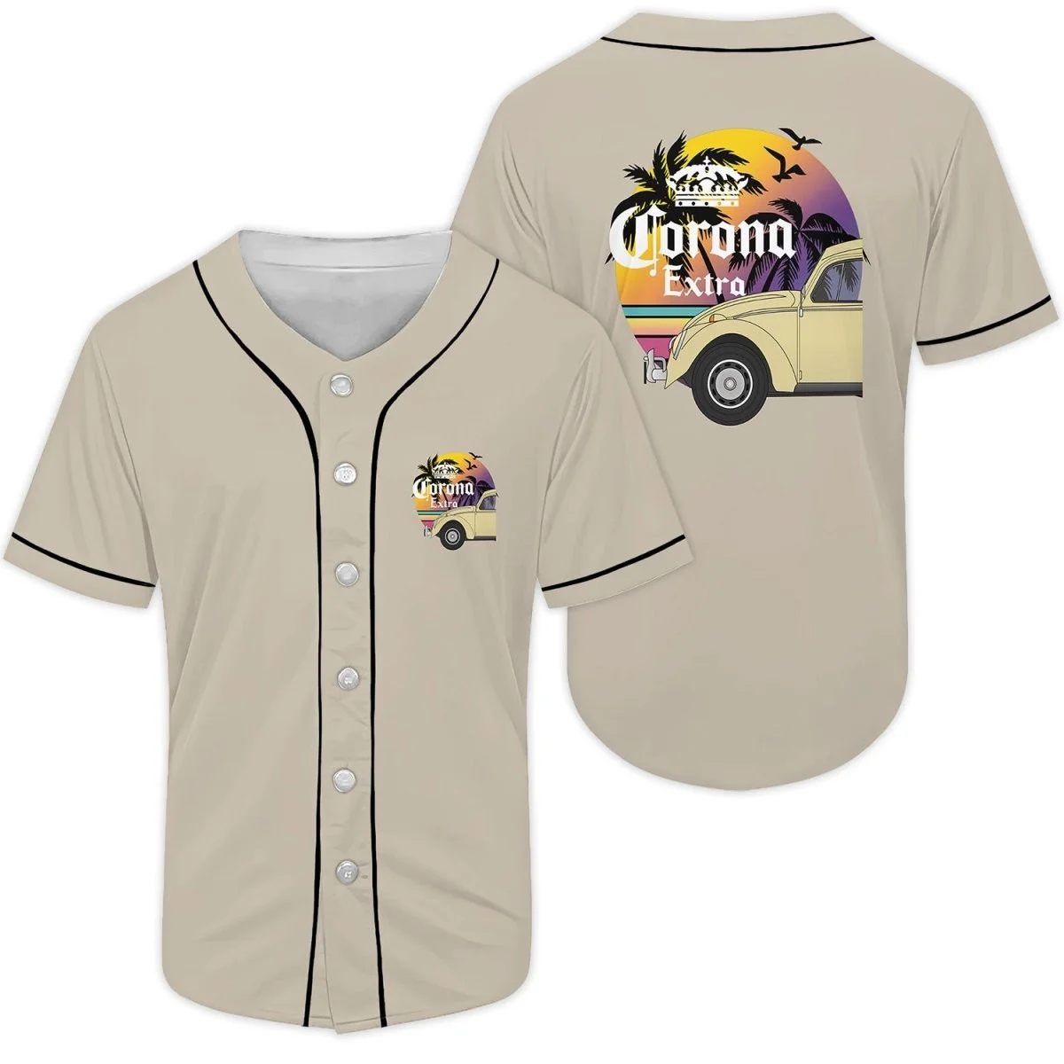 Corona Extra City Pop Baseball Jersey Style4577