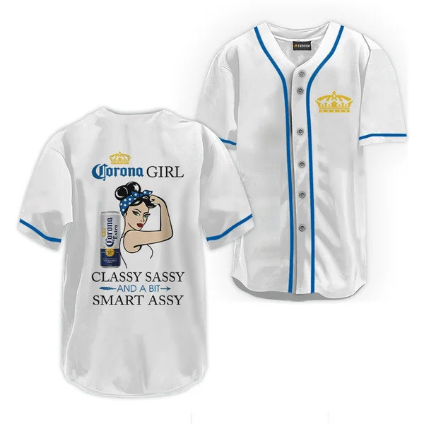 Corona Extra Classy Sassy And A Bit Smart Assy Baseball Jersey Style7973