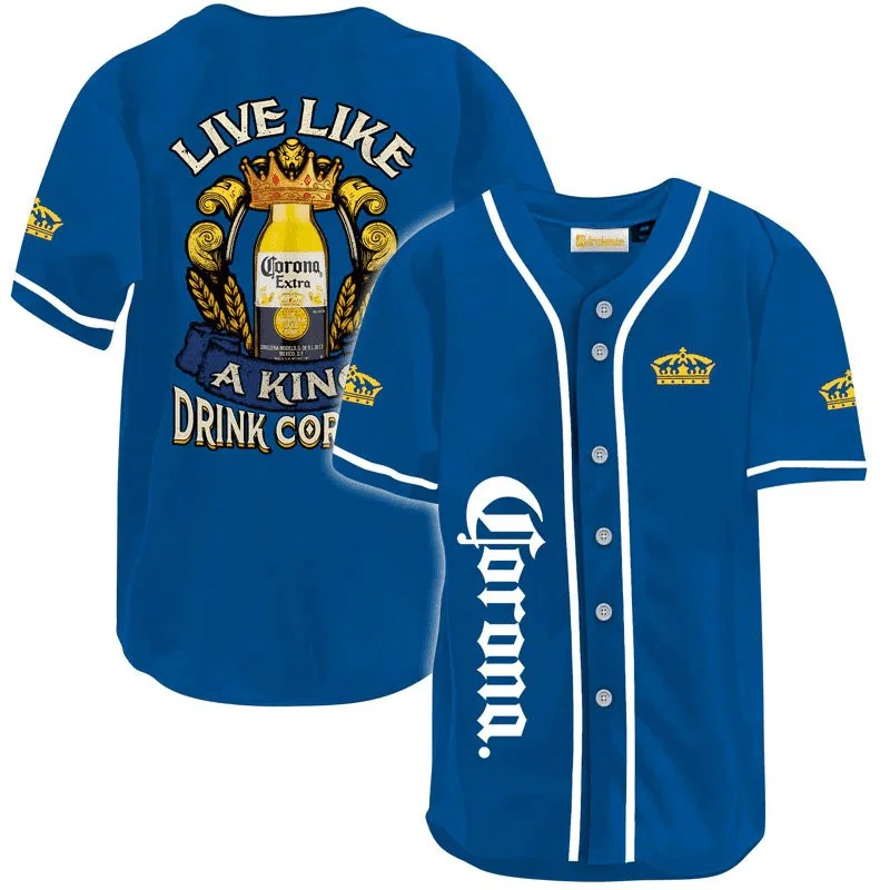 Corona Extra Live Like A King Baseball Jersey Style7841