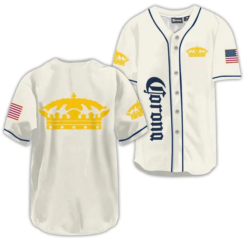 Corona Extra USA Flag Baseball Jersey Style8794