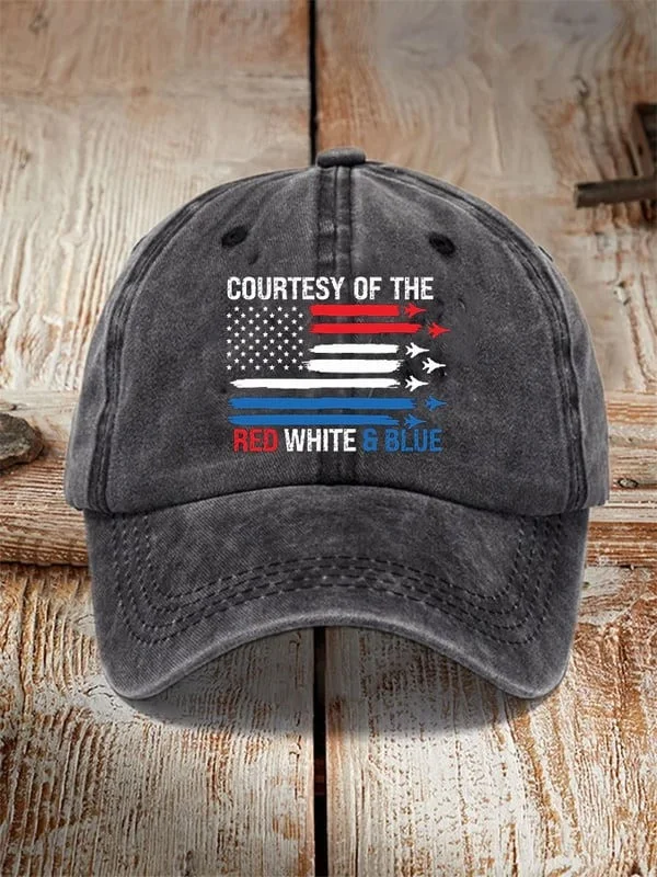 Courtesy Of The Red White Blue Hat American Patriotic Hat Gift For Him