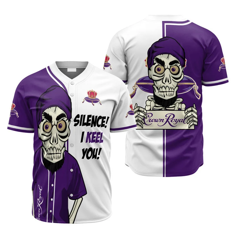 Crown Royal Silence I keel you Baseball Jersey Style6736