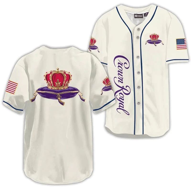 Crown Royal USA Flag Baseball Jersey Style8006