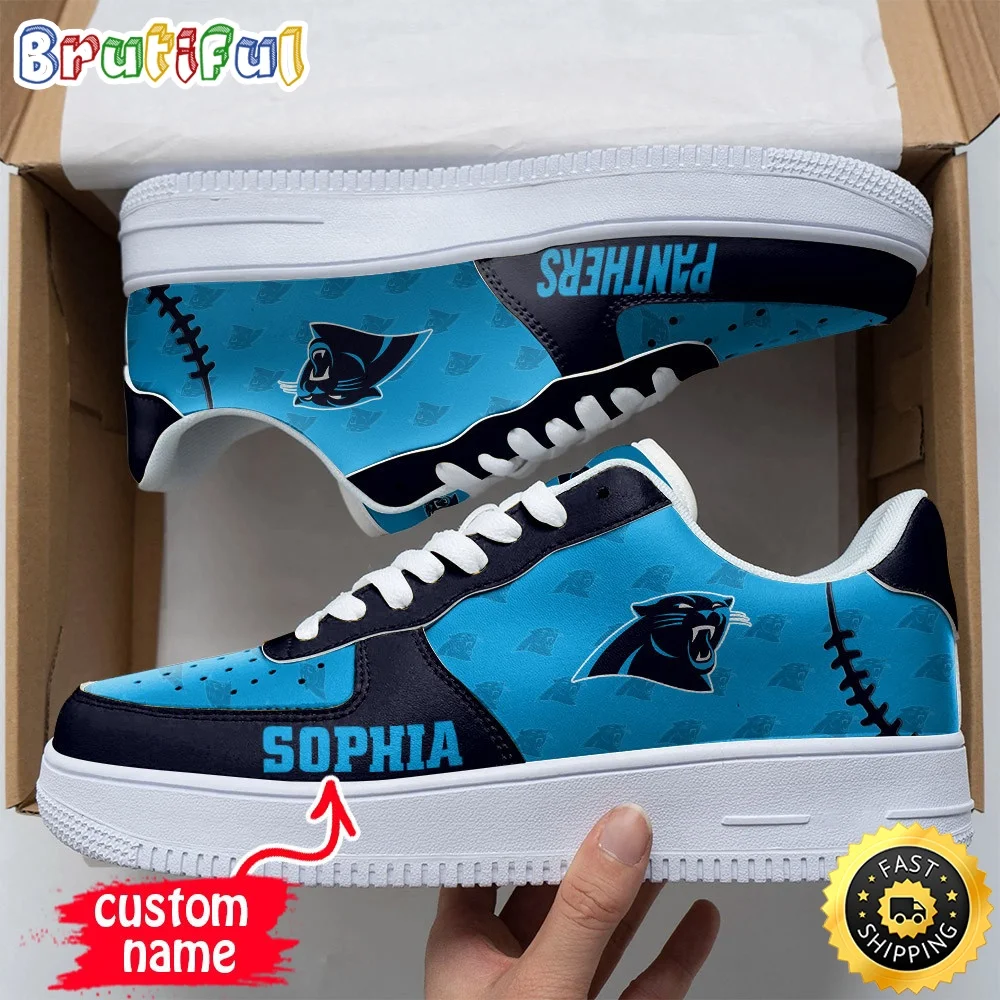 Custom NFL Carolina Panthers Air Force 1 Shoes Fashionable Air Force 1