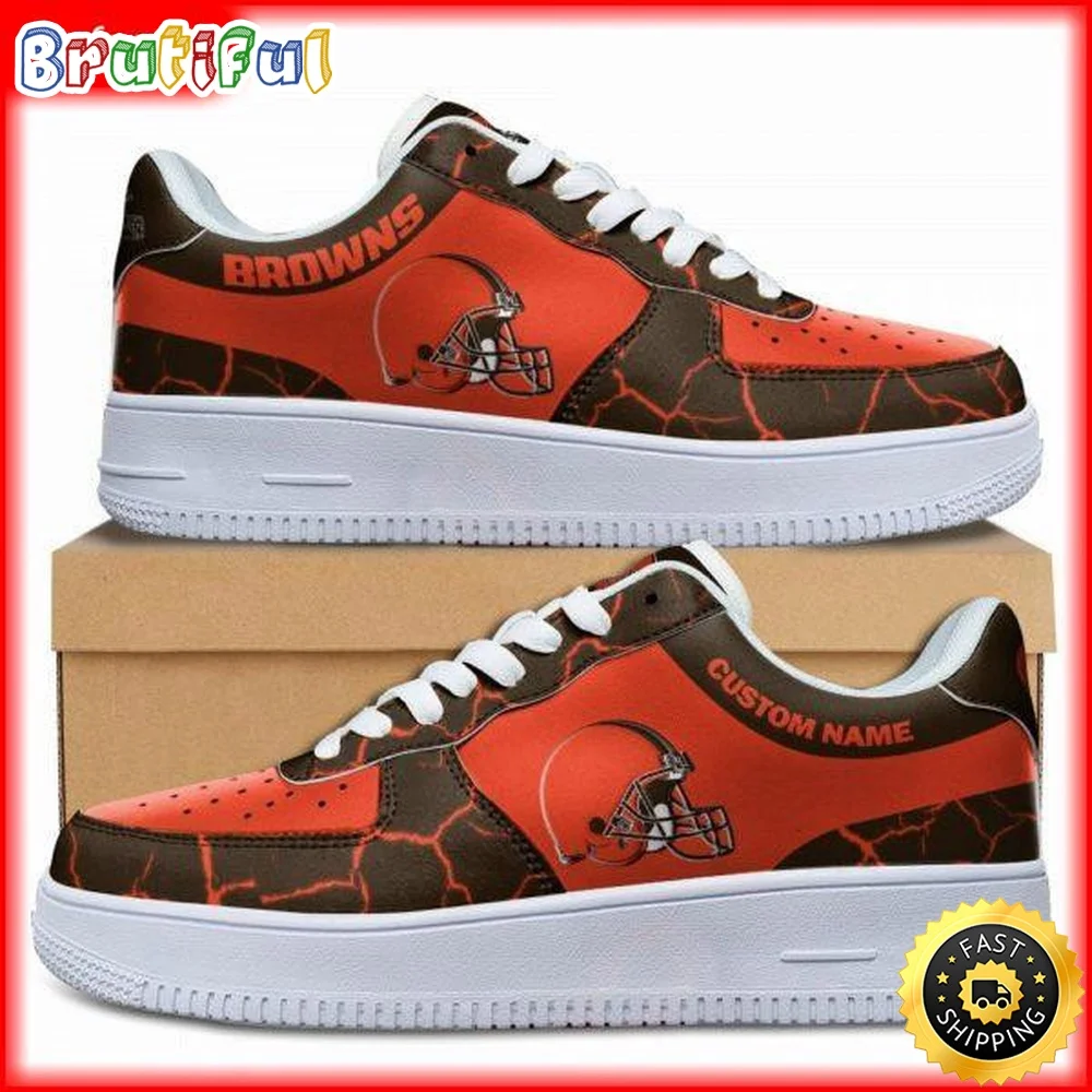Custom NFL Cleveland Browns Air Force 1 Shoes Sneaker Football Shoes For Fans