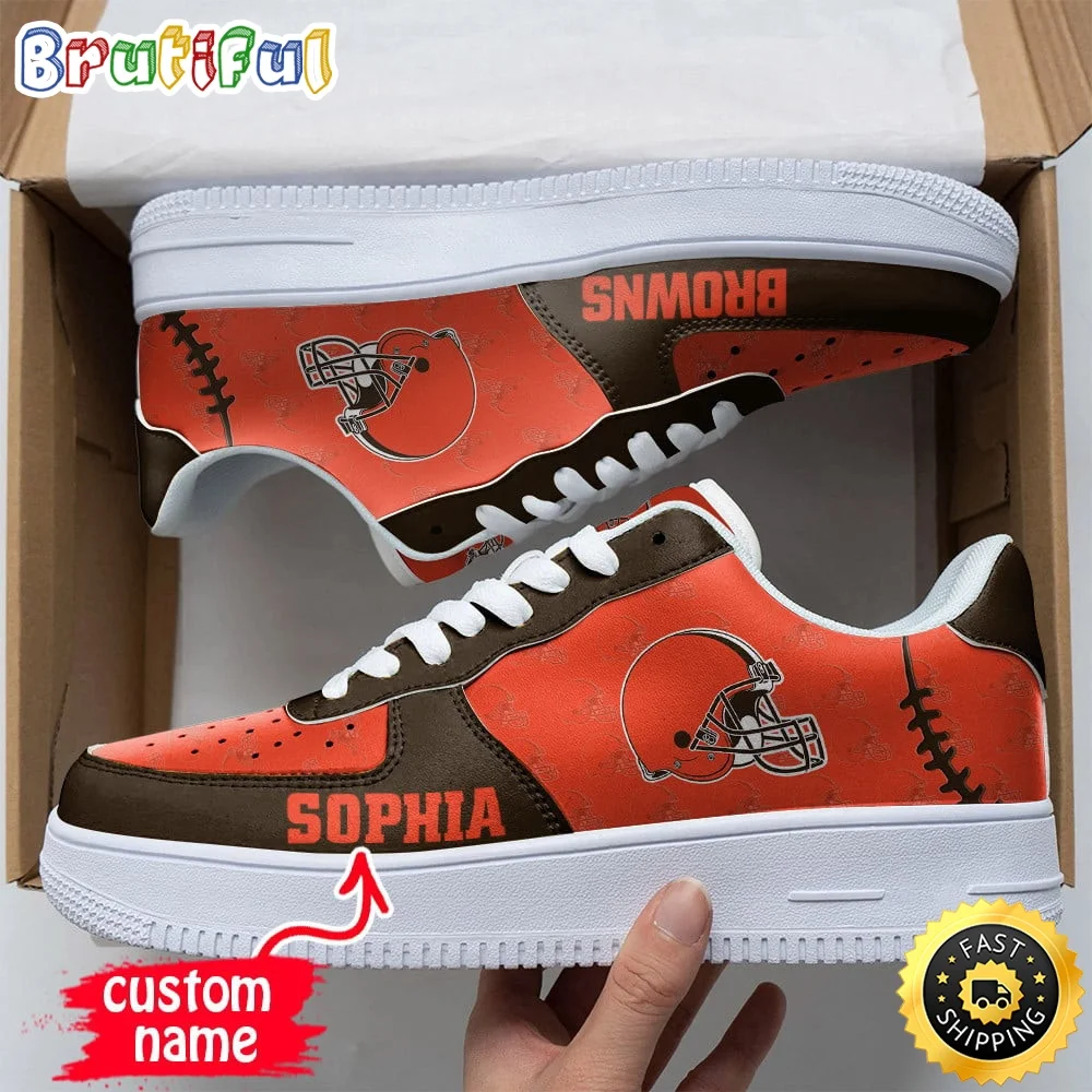 Custom NFL Cleveland Browns Air Force 1 Shoes Fashionable Air Force 1