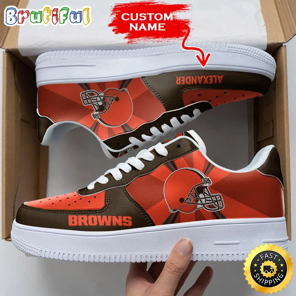 Custom NFL Cleveland Browns Air Force 1 Shoes Versatile AF1 Series