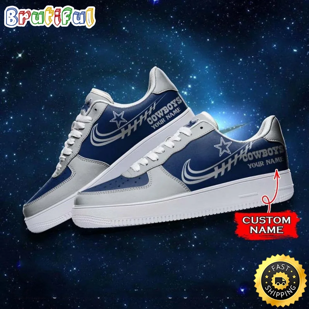 Custom NFL Dallas Cowboys Air Force 1 Shoes Sneaker Football Shoes For Sport Fans