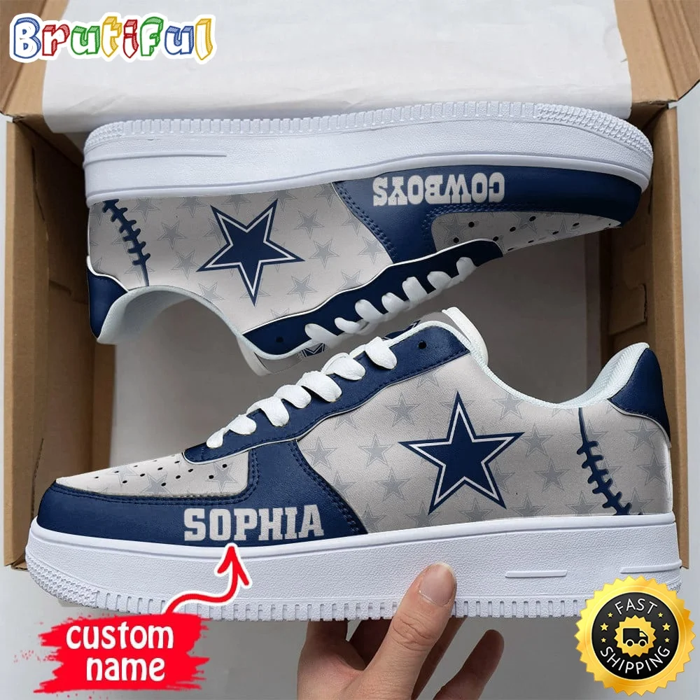 Custom NFL Dallas Cowboys Air Force 1 Shoes Fashionable Air Force 1