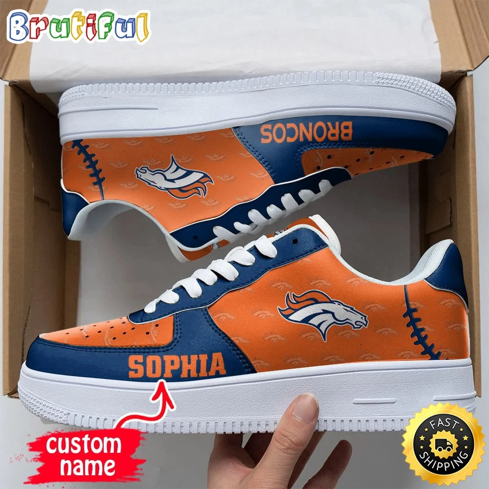 Custom NFL Denver Broncos Air Force 1 Shoes Fashionable Air Force 1