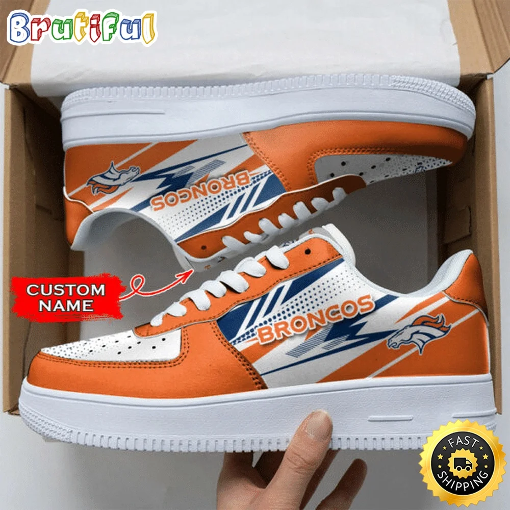 Custom NFL Denver Broncos Air Force 1 Shoes Sports Sneaker For Fans
