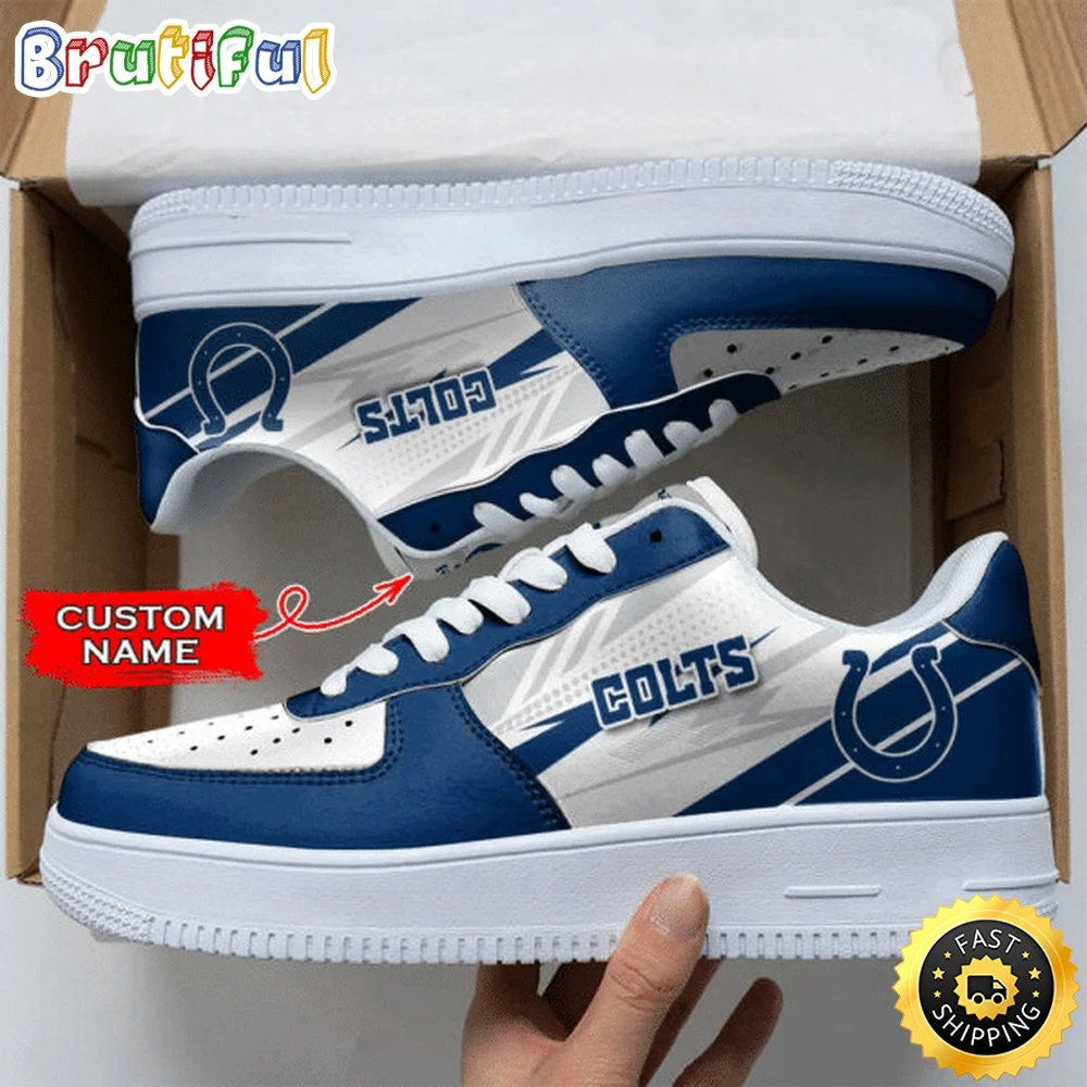 Custom NFL Indianapolis Colts Air Force 1 Shoes Sports Sneaker For Fans