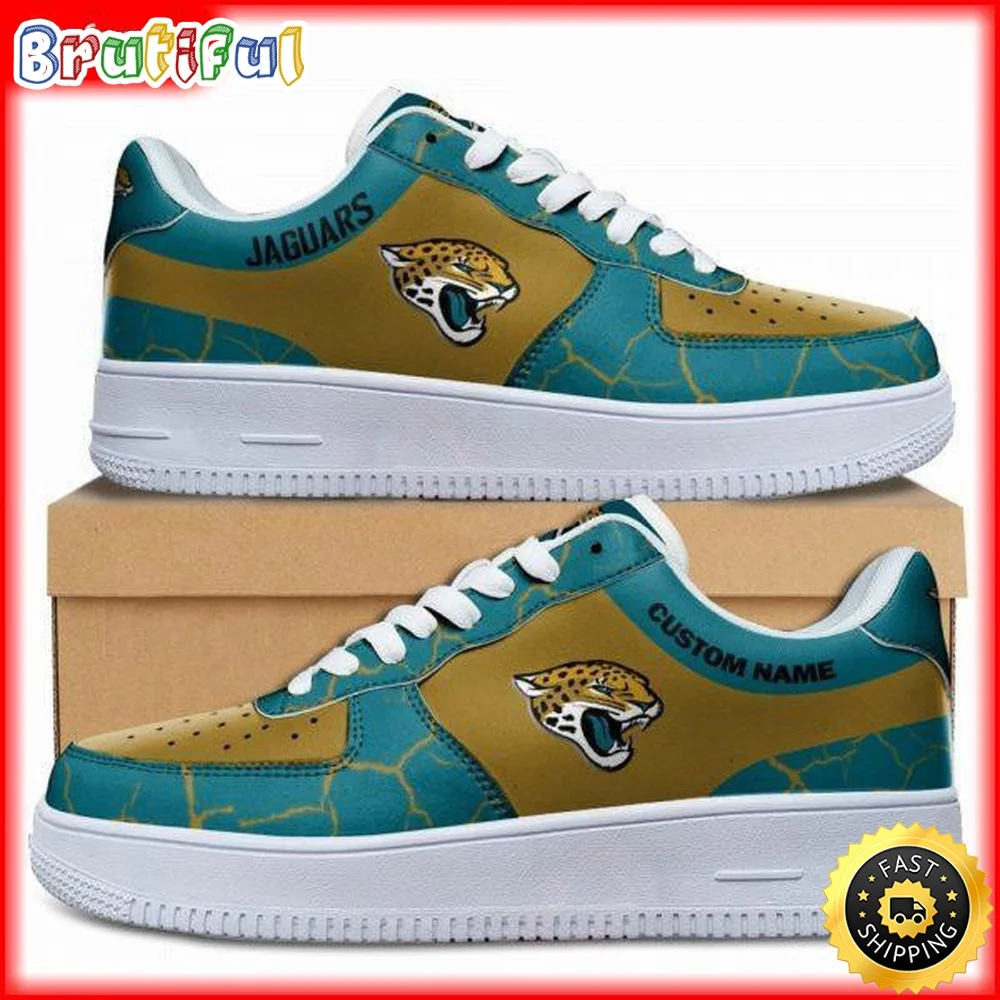 Custom NFL Jacksonville Jaguars Air Force 1 Shoes Sneaker Football Shoes For Fans