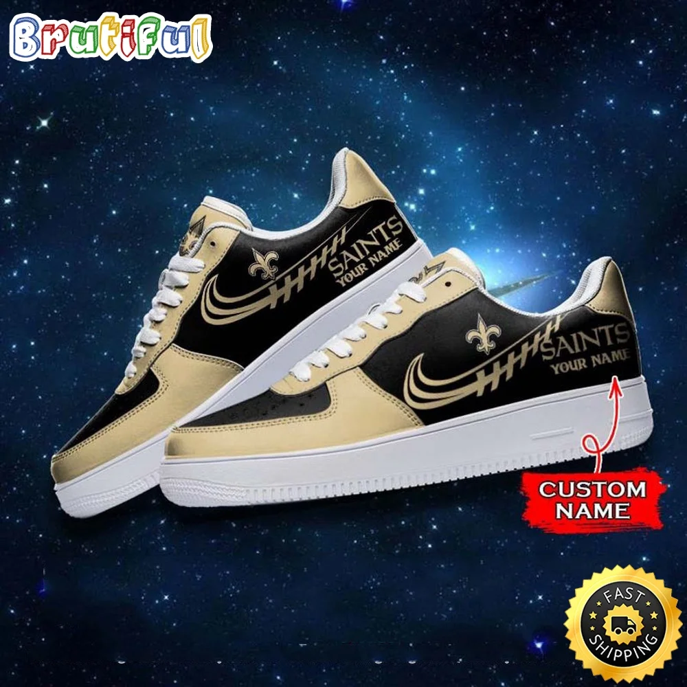 Custom NFL New Orleans Saints Air Force 1 Shoes Sneaker Football Shoes For Sport Fans